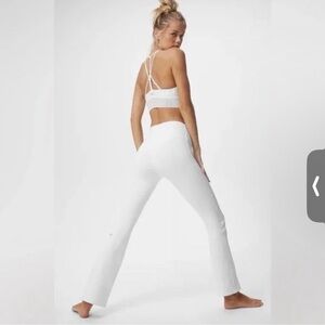 ALO white flare pants